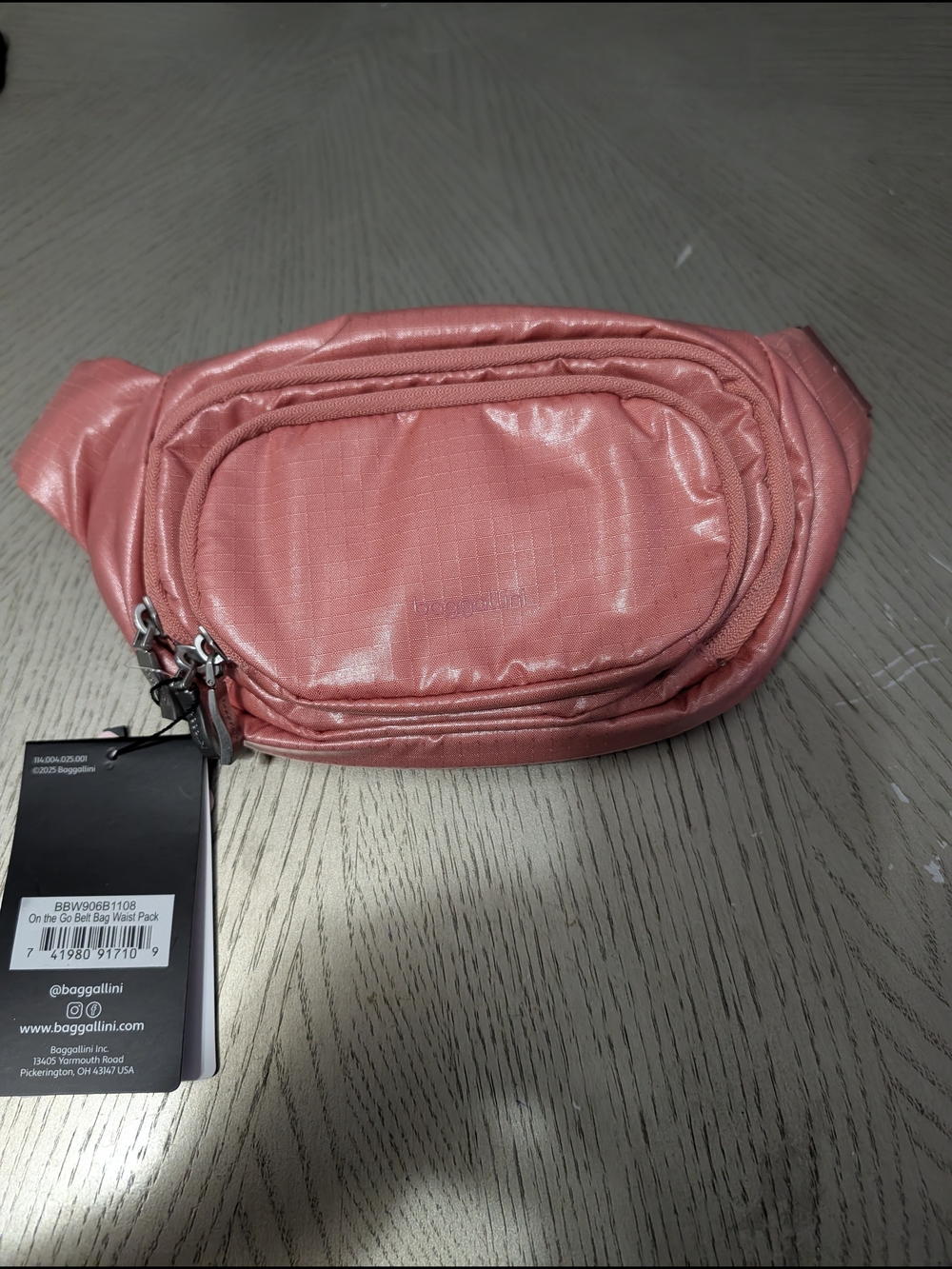 Baggallini Coral Pink Waist Pack
